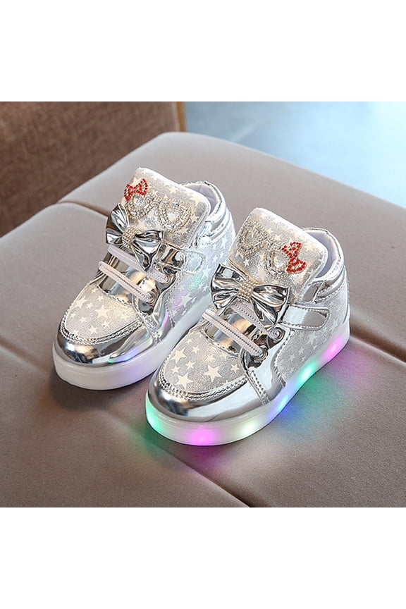 Toddler Baby Fashion Sneakers Star Luminous Child Casual Colorful Light Shoes