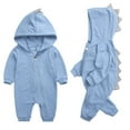 thumbnail image 1 of QISIWOLE Toddler Baby Girl Boy Long Sleeved Cartoon Dinosaur Hooded Jumpsuit Romper Suit Savings !, 1 of 9