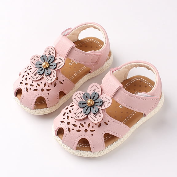 Herrnalise Toddler Baby Girls Cute Flowers Shoes Hollow Out Soft Kids Non-slip Sandals clearance under 10 !