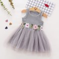 thumbnail image 1 of SDJMa Toddler Baby Girls Sleeveless Floral Tulle Dress Flower Princess Dresses, 1 of 4