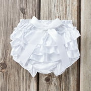 Herrnalise Toddler Baby Infant Girl Bowknot Ruffle Bloomer Nappy Underwear Panty Diaper