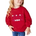 thumbnail image 1 of Herrnalise Toddler Girls Valentine's Day Sweatshirts Crewneck Hoodies Long Sleeve Collage T Shirts Kids Pullover Tops 2-10 Years, 1 of 5