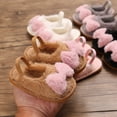 thumbnail image 1 of SDJMa Toddler Infant Kids Baby Girls Boys Furry Bow Antiskid Shoes First Walkers Shoes, 1 of 9