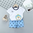 thumbnail image 1 of SDJMa Toddler Kids Baby Boys Girls Fashion Cute Short Sleeve Cartoon Print Casual Suit, 1 of 3