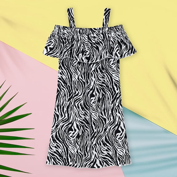 Herrnalise Toddler Kids Baby Girl Summer Vacation Dress Suspender Skirt Floral Dress Sales !