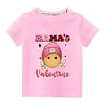 thumbnail image 1 of Herrnalise Toddler Kids Boys Girls Fashion Valentines Day Shirt 'Mom's is Valentines 'Solid Color Round Neck T-Shirts Kids Valentine's Day Shirts 3-10 Years, 1 of 4