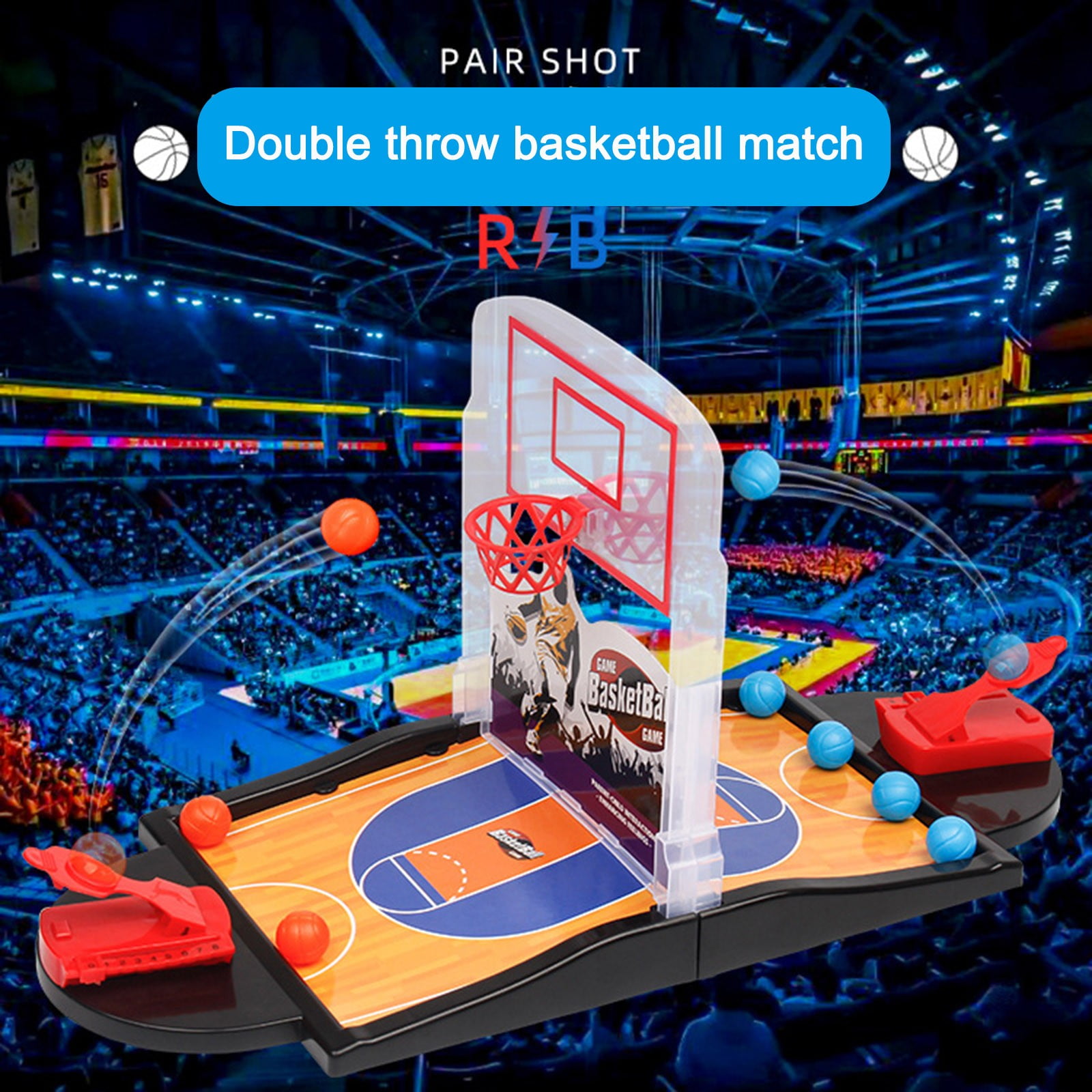 Herrnalise Mini Table Basketball Game Toy for Fun Indoor Play, Perfect