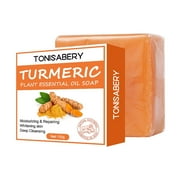 Herrnalise Turmeric Soap Bar for Face & Body Natural Turmeric Skin Soap Wash for Dark Spots, Underarms Turmeric Face Soap Reduces Acne Fades Scars & Cleanses Skin Turmeric Bar Soap