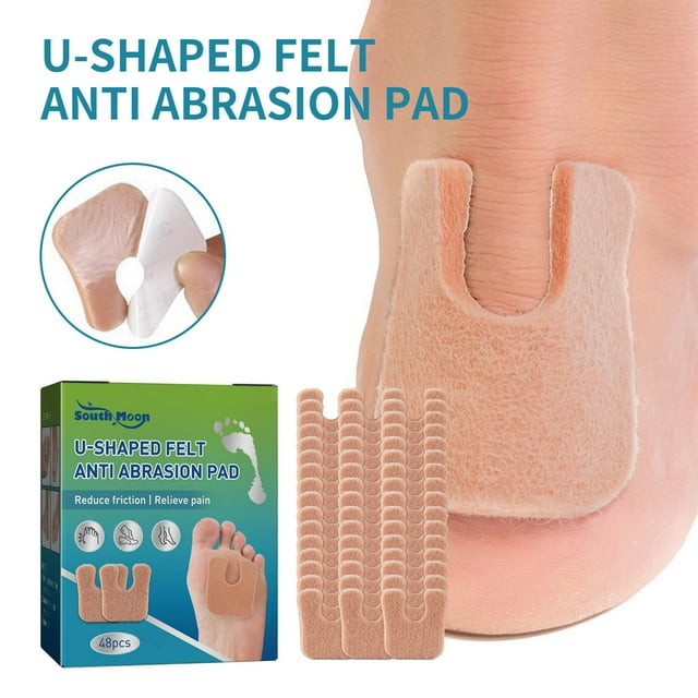 Herrnalise UShaped Felt Callus Pads Foot and Heel Pain Relief 48