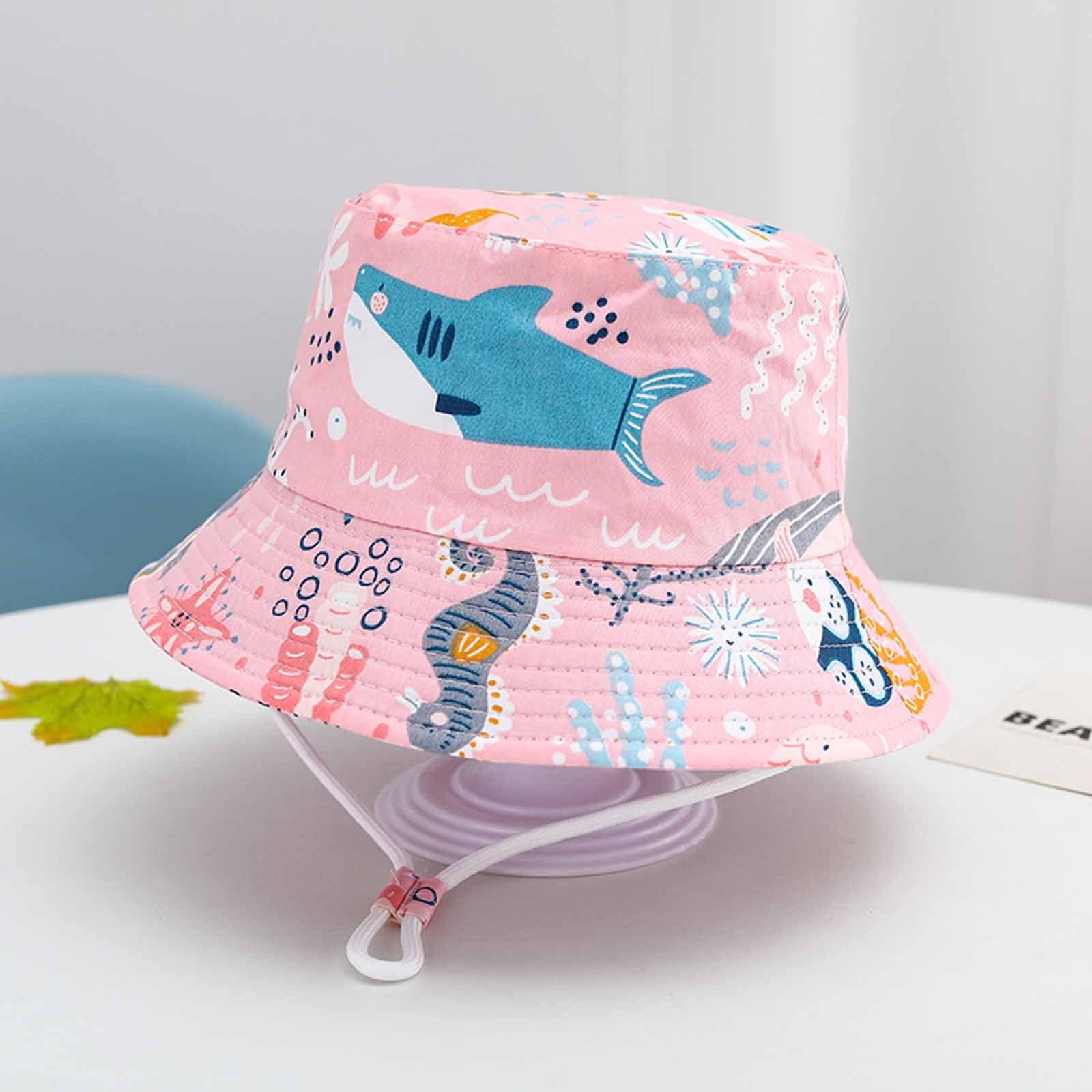 Herrnalise UPF 50+ Beach Baby Sun Hat Sun Protection Cartoon Wide Brim  Summer Baby Boy Bucket Hats Toddler Sun Hats for Girl 