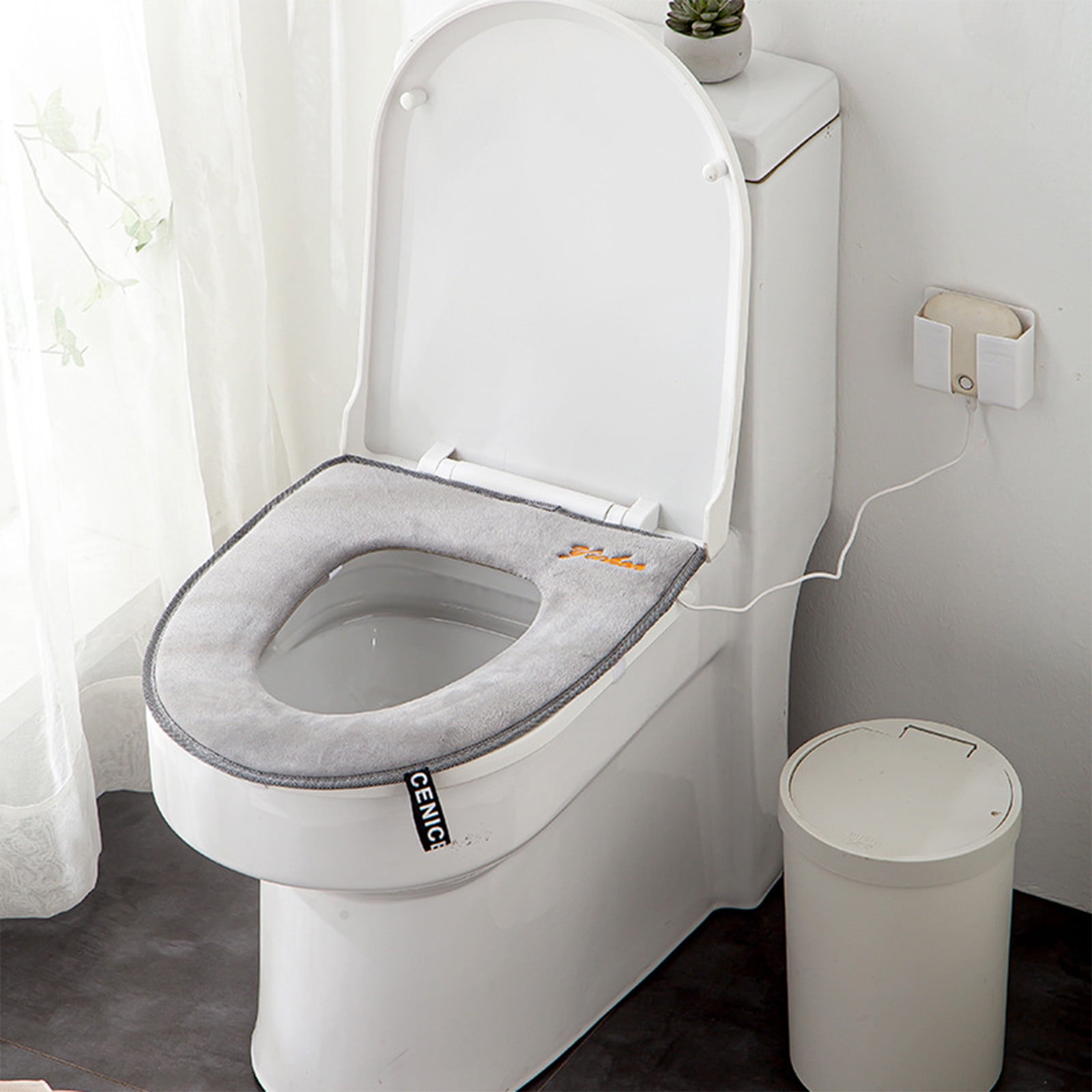 Herrnalise USB Intelligent Heated Toilet Seat, Power Bank (not Included