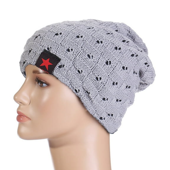 Herrnalise Unisex Hip Hop Hat Warm Winter Wool Knit Ski Beanie Skull Slouchy Caps Hat