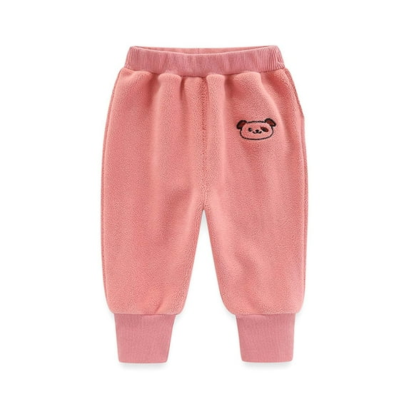 Herrnalise Unisex Toddler Jogger Pants Kids Cotton Elastic Waist Winter Baby Sweatpants Pants Size 6MOUTH-4Years