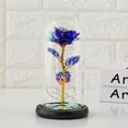 thumbnail image 1 of Herrnalise Valentine's Day Rose Flower, Gifts for Women,Birthday Gift for Mom,Eternal Artificial Roses with LED Light Glass Cover,Thanksgiving,Valentine's Day，Purple, 1 of 2