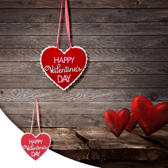Holloyiver Valentine's DayHanging Sign Be Mine Love You SignHappy Valentine's Day PinkRedHeart WallHanging Sign for Valentine's DayRoom Door Decor