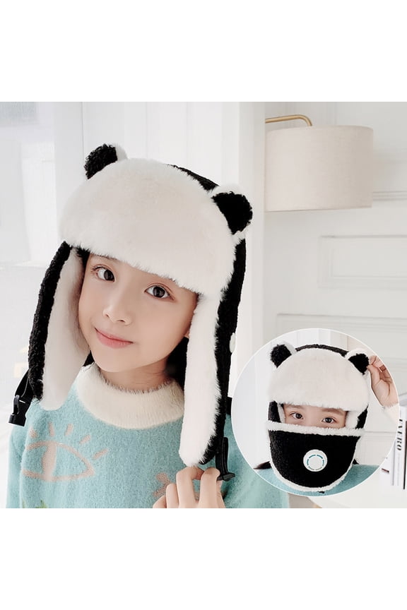 Winter Children Cute Windproof Warm Ear Protection Face Protection Hat Kids Cap