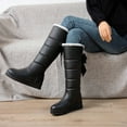 thumbnail image 1 of QISIWOLE Winter College Style Women's Boots Snow Boots Cotton Boots Bowknot Rhinestone Platform High Boots,Clearance, 1 of 9