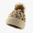 thumbnail image 1 of Herrnalise Winter Hats For Men And Women Hair Ball Woolen Hat Women's Eavesless Flanging Autumn And Winter Outdoor Warmth Thick Knitted Hat, 1 of 6
