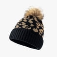 thumbnail image 1 of Herrnalise Winter Hats For Men And Women Hair Ball Woolen Hat Women's Eavesless Flanging Autumn And Winter Outdoor Warmth Thick Knitted Hat, 1 of 2
