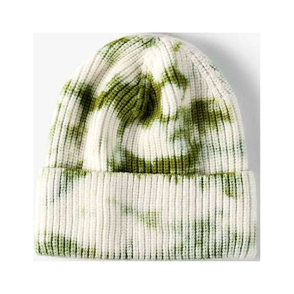 Herrnalise Winter Hats For Men And Women Woolen Earmuffs Warm Woolen Hat, Tie-dye Dome Flanging Knitted Hat