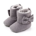 thumbnail image 1 of Herrnalise Winter Toddler Baby Boys Girls Bow Thicken Velvet Snow Boots kids clothes, 1 of 5
