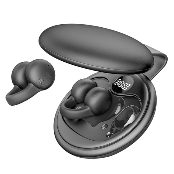 Herrnalise Wireless Ear Clips Ear Buds Clip On Earbuds Open Ear Headphones Bluetooth Wireless Ear Clip Bone Conduction Headphones Earbuds Headset