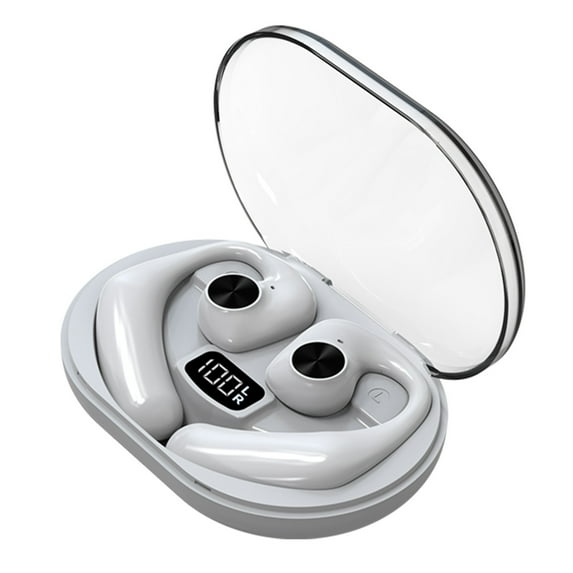 Herrnalise Wireless Earbuds Sports Wireless Headphones Double LED Power Display Wireless Charging case Flexible Earhooks Earphones IPX6 Waterproof Headsets for Running,Gym