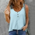 thumbnail image 1 of Herrnalise Women Basic Sleeveless Vest Crop Tank Top Fashion Women's Casual Round Neck Solid Color Button Sleeveless Tops T-Shirt Tank Blouse, 1 of 6