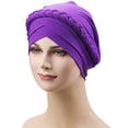 thumbnail image 1 of Herrnalise Women Braid Indian Hat Muslim Stretch Turban Hat Chemo Cap Scarf Wrap Hots, 1 of 4