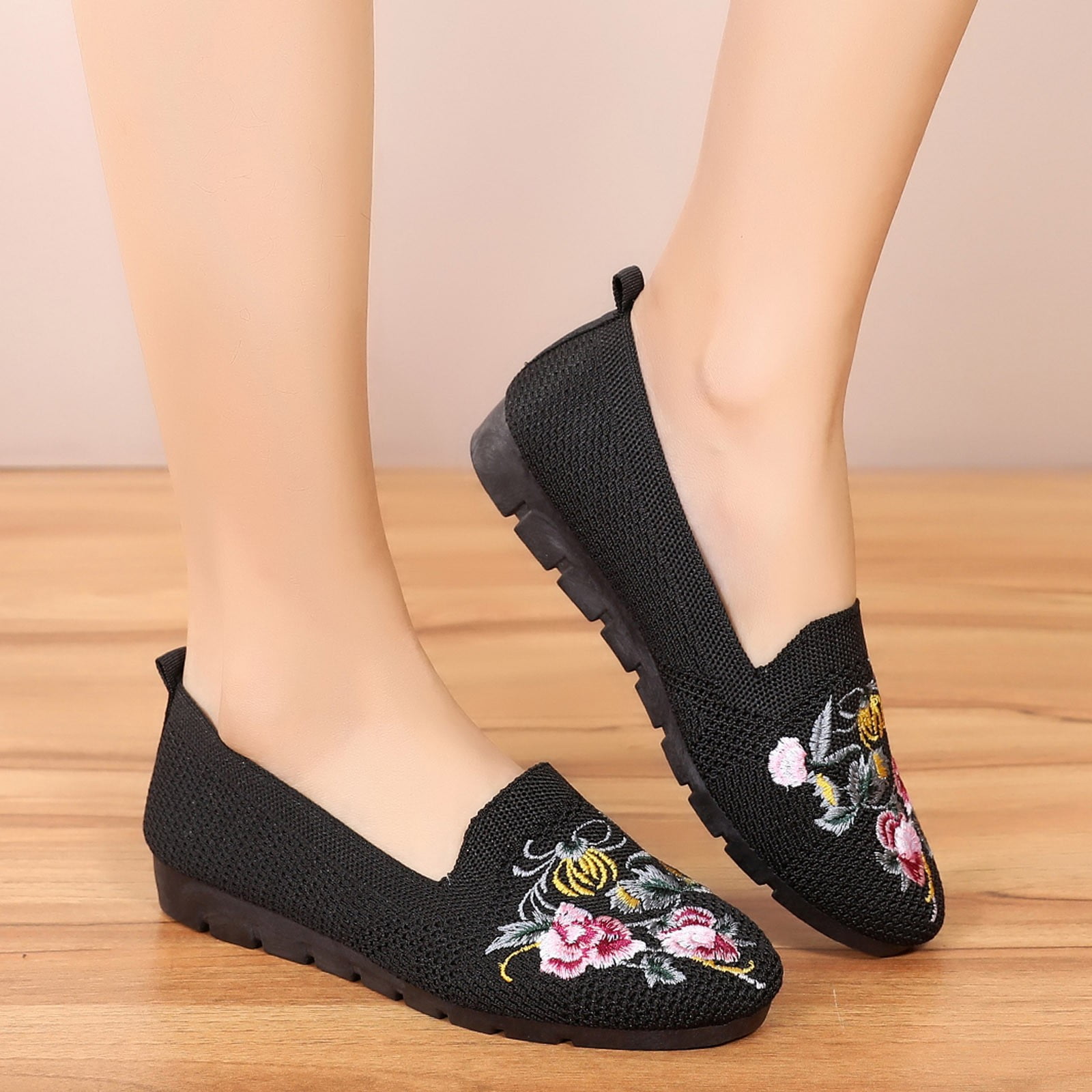 slip on wedges women's shoes