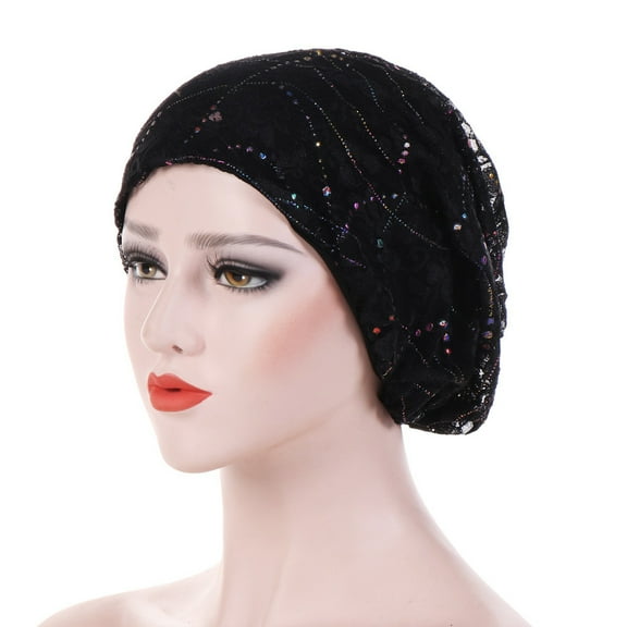 Herrnalise Women Chemotherapy Cap Muslim Hat Colorful Wrap Cap