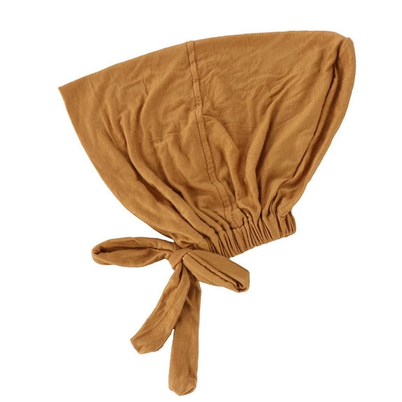 Herrnalise Women Cross Solid Elastic Tether Forehead Cap Pierced Hole Earrings Ethnic Small Cap Bottoming Cap Hat