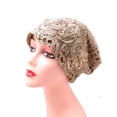 thumbnail image 1 of Herrnalise Women Drilling Crochet Thicker Knit Beanie Caps Hat Multifunction, 1 of 3