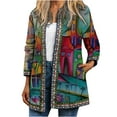 thumbnail image 1 of Herrnalise Women Ethnic Style Cardigan Jacket Long Sleeve Retro Vintage Print Shirt Casual Loose Lightweight Open Front Coat Red,XXXXL, 1 of 4
