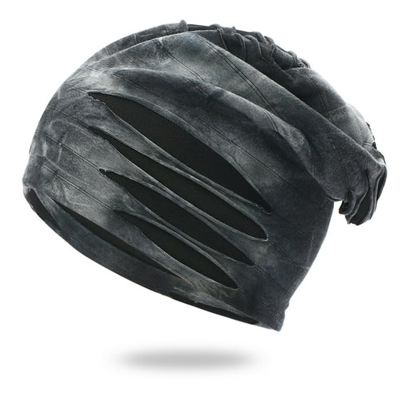 Herrnalise Women Men Warm Baggy Camouflage Crochet Winter Wool Ski Beanie Hole Caps Hat