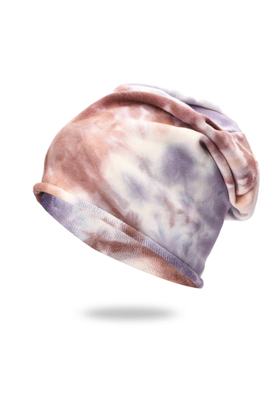 Women Men Warm Baggy Camouflage Crochet Winter Wool Ski Beanie Tie-Dye Caps Hat