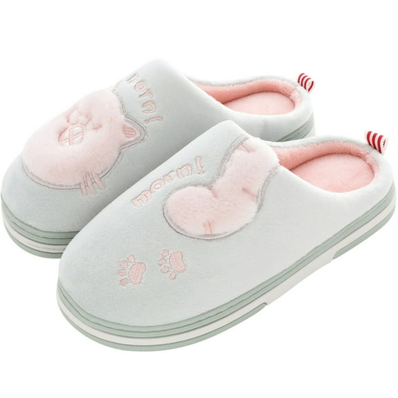 Herrnalise Women Men Winter Home Slippers Cartoon Non-slip Warm Indoors Bedroom Floor Shoes clearance under 10