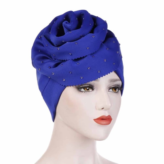 Herrnalise Women Muslim Stretch Turban Hat Chemo Cap Hair Loss Scarf Wrap Cap