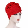 thumbnail image 1 of Herrnalise Women Muslim Stretch Turban Hat Chemo Cap Hair Loss Scarf Wrap Cap, 1 of 3