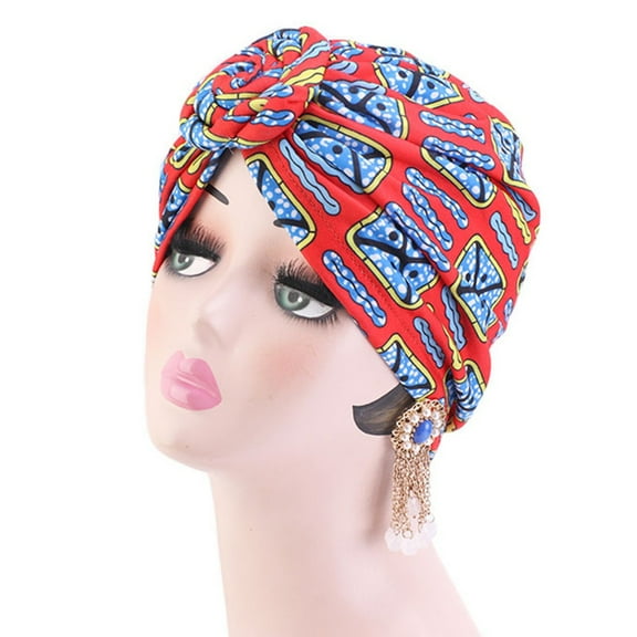 Herrnalise Women Pattern Knot Headwrap Beanie Pre-Tied Bonnet Cap Hair