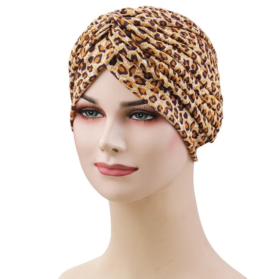 Herrnalise Women Print Indian Hat Muslim Stretch Turban Hat Chemo Cap Scarf Wrap Hots