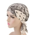 thumbnail image 1 of Holloyiver Women Ruffle Chemo Hat Beanie Scarf Turban Wrap Cap WH, 1 of 2
