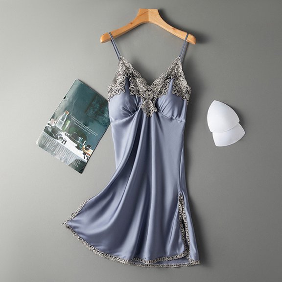 Herrnalise Women Satin Sling Skirt Dress Sexy Lingerie Home Wear Pajamas Nightdress