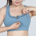 thumbnail image 1 of Herrnalise Women Sexy Brazilian Bikini Women's Front Zipper One-piece Large Size Sports Underwear Shockproof High-strength Yoga Vest Fitness Running Fixed Bra Cover, 1 of 9