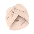thumbnail image 1 of Herrnalise Women Solid Bowknot India Muslim Ruffle Chemo Hat Headwear Head Wraps Turbans Beanie Cap Headwraps, 1 of 2