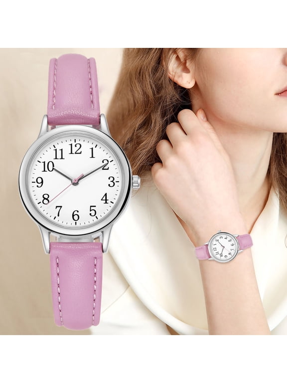 Women Wrist Watches Fashion Quartz Waterproof Date Day Leather Strap Slim Watches Large Easy toRead Nurse Watch for Women, Men, Nurses, Teachers