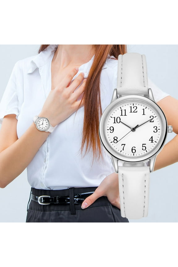 Women Wrist Watches Fashion Quartz Waterproof Date Day Leather Strap Slim Watches Large Easy toRead Nurse Watch for Women, Men, Nurses, Teachers