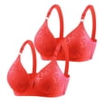 thumbnail image 1 of Herrnalise Women's 2PC No Side Effects Underarm and Back-Smoothing Comfort Wireless Lift T-Shirt Bra, 1 of 1