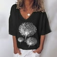 thumbnail image 1 of Herrnalise Women's Classic-Fit 100% Cotton Short-Sleeve T-Shirt White Print Women's T-shirt V-neck Short-Sleeved Bottoming Shirt Women, 1 of 1