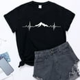 thumbnail image 1 of Herrnalise Women's Classic-Fit 100% Cotton Short-Sleeve T-Shirt Women's Fashion Casual Round Neck Print Loose Bottom Shirt Short Sleeve Top, 1 of 3